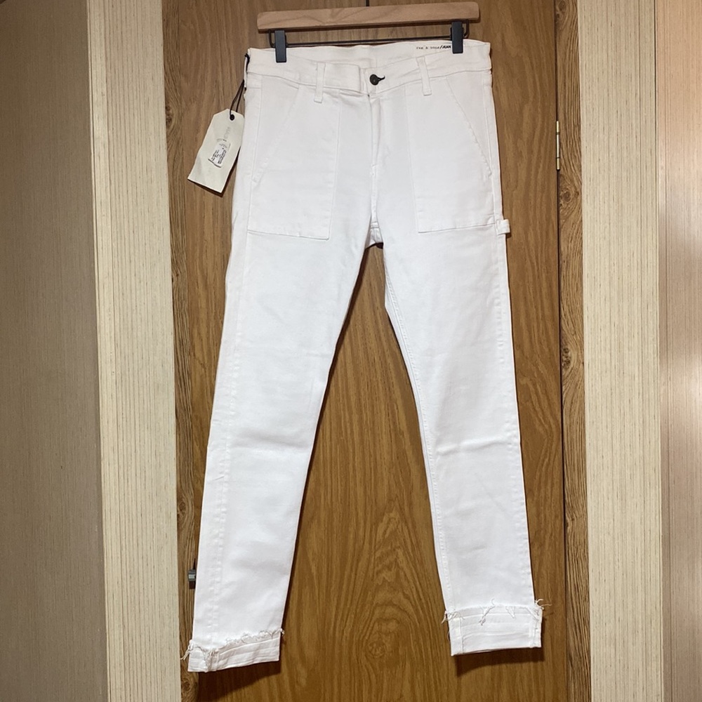 Rag & Bone Carpenter Aged Bright White Dre Jean Size 29 - Picture 2 of 12